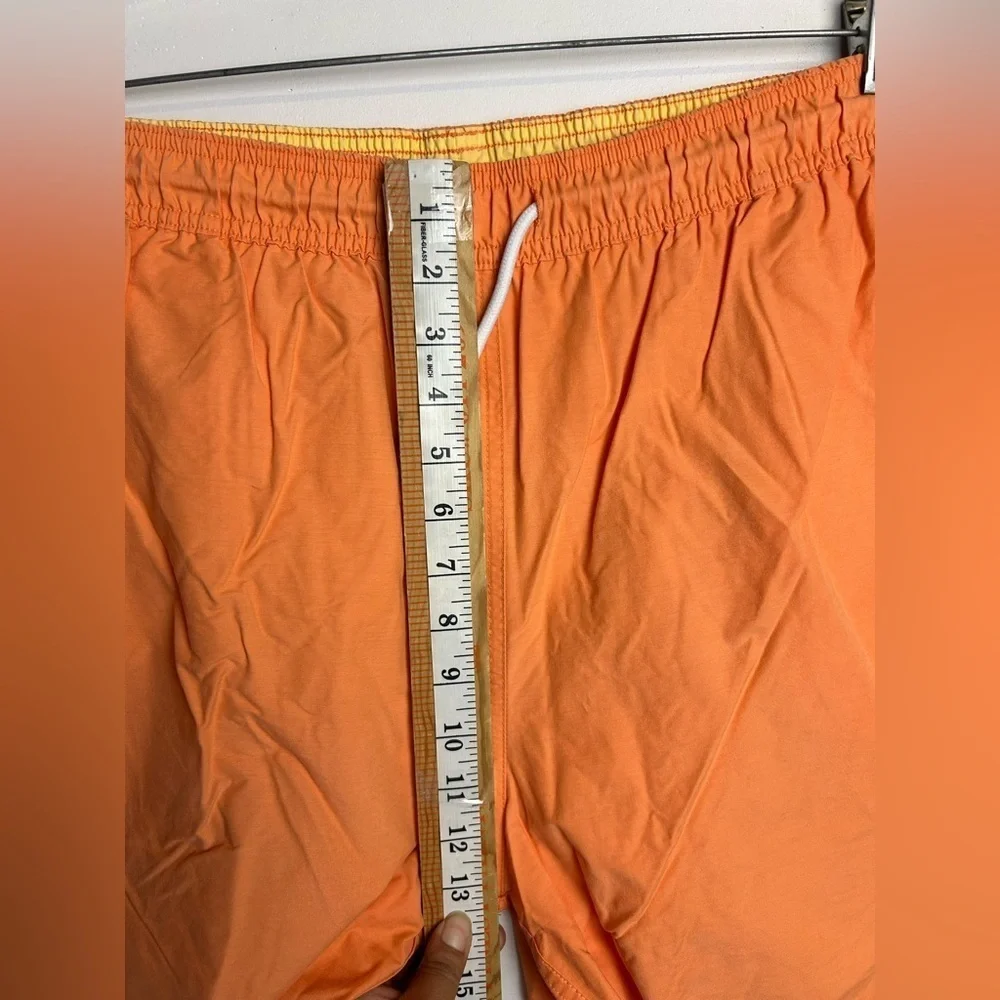 346 Brooks Brothers Shorts L Men Orange Swimming Outdoor Resort Vacation pull on